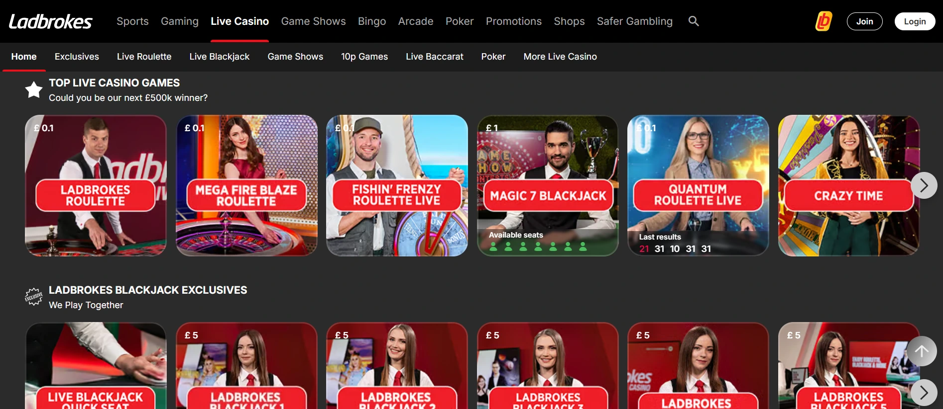 Ladbrokes kasyno online